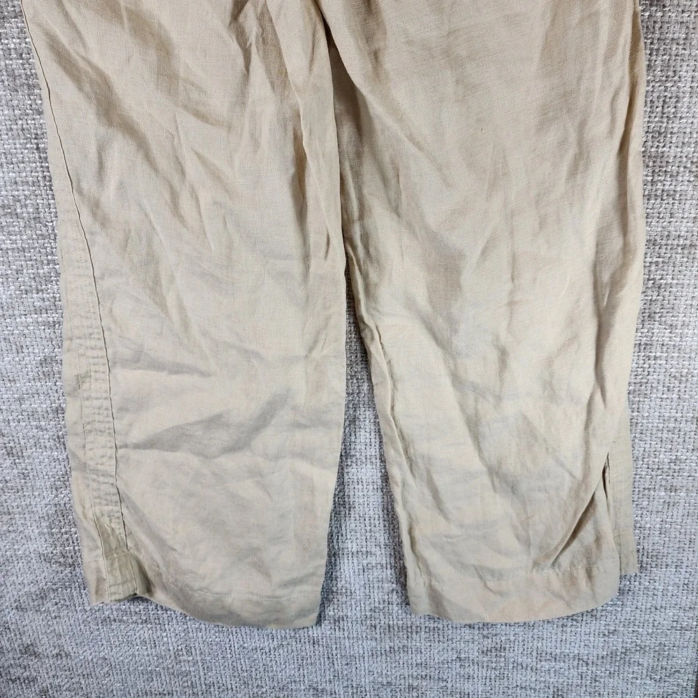 Quince 100% Linen Wide Leg Pants Womens XS Natural Beige Pullon Quiet Luxury